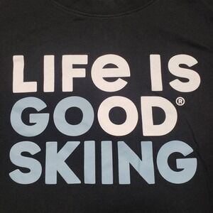 Life Is Good Top Womens Medium Black Skiing Long Sleeve